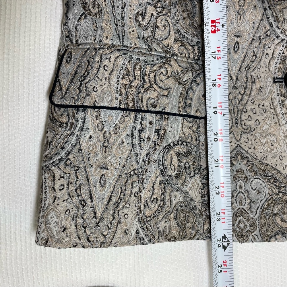 Evan Picone Women's Paisley Blazer - Black and Gray - Picture 7 of 7